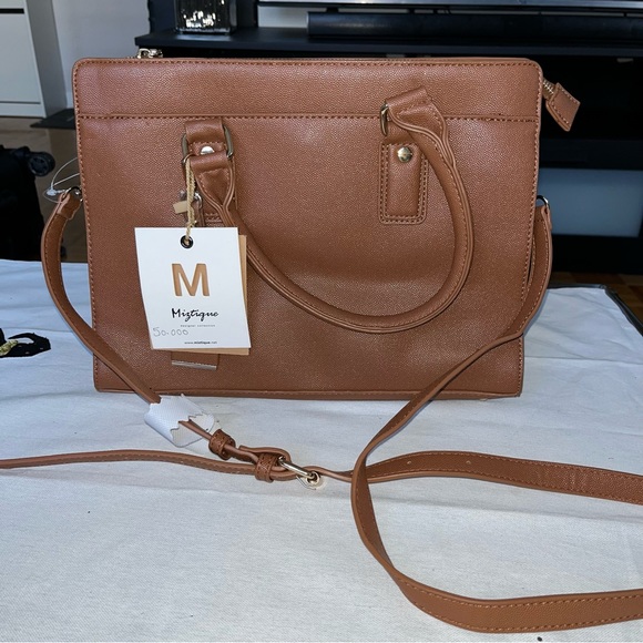 Miztique Vegan Leather Handbag Satchel P - Picture 1 of 10